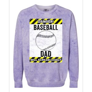 Funny Baseball Dad Sign Baseball Dad Gift Colorblast Crewneck Sweatshirt