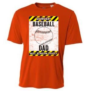 Funny Baseball Dad Sign Baseball Dad Gift Cooling Performance Crew T-Shirt