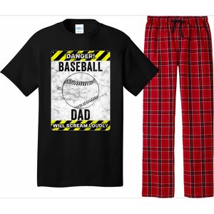 Funny Baseball Dad Sign Baseball Dad Gift Pajama Set