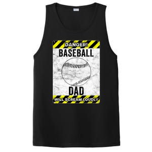 Funny Baseball Dad Sign Baseball Dad Gift PosiCharge Competitor Tank