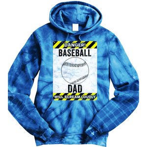 Funny Baseball Dad Sign Baseball Dad Gift Tie Dye Hoodie