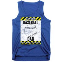 Funny Baseball Dad Sign Baseball Dad Gift Tank Top