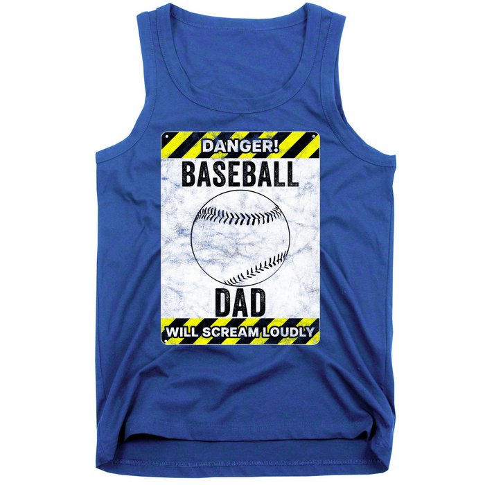 Funny Baseball Dad Sign Baseball Dad Gift Tank Top