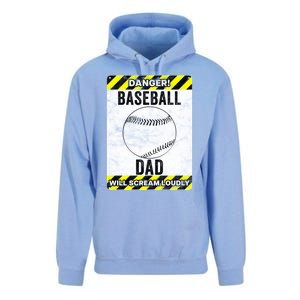 Funny Baseball Dad Sign Baseball Dad Gift Unisex Surf Hoodie