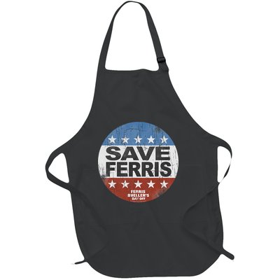 F.E.R.R.I.S B...U.E.L.L.E.R Day Off Save Ferris American Flag Full-Length Apron With Pockets