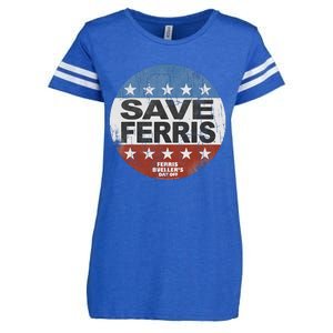 F.E.R.R.I.S B...U.E.L.L.E.R Day Off Save Ferris American Flag Enza Ladies Jersey Football T-Shirt