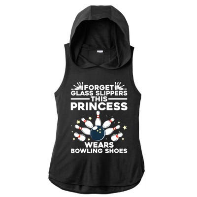 Funny Bowling Design For Women Girls Bowling Shoes Bowler Ladies PosiCharge Tri-Blend Wicking Draft Hoodie Tank