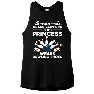 Funny Bowling Design For Women Girls Bowling Shoes Bowler Ladies PosiCharge Tri-Blend Wicking Tank