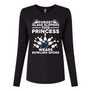 Funny Bowling Design For Women Girls Bowling Shoes Bowler Womens Cotton Relaxed Long Sleeve T-Shirt