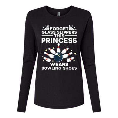 Funny Bowling Design For Women Girls Bowling Shoes Bowler Womens Cotton Relaxed Long Sleeve T-Shirt