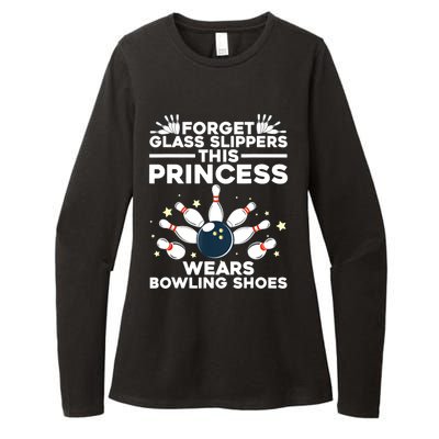 Funny Bowling Design For Women Girls Bowling Shoes Bowler Womens CVC Long Sleeve Shirt