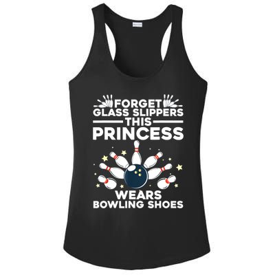 Funny Bowling Design For Women Girls Bowling Shoes Bowler Ladies PosiCharge Competitor Racerback Tank