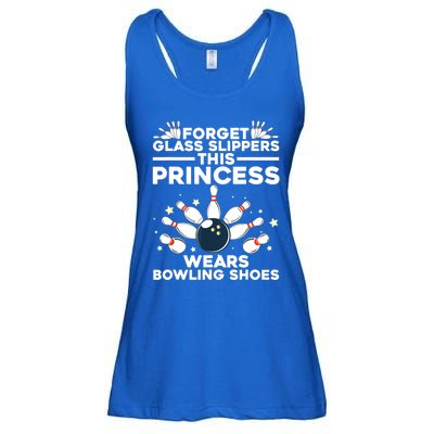 Funny Bowling Design For Women Girls Bowling Shoes Bowler Ladies Essential Flowy Tank