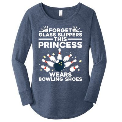 Funny Bowling Design For Women Girls Bowling Shoes Bowler Women's Perfect Tri Tunic Long Sleeve Shirt