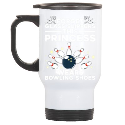 Funny Bowling Design For Women Girls Bowling Shoes Bowler Stainless Steel Travel Mug