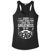 Funny Beard Design For Bearded Facial Hair Whisker Lover Ladies PosiCharge Competitor Racerback Tank