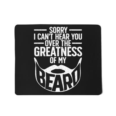 Funny Beard Design For Bearded Facial Hair Whisker Lover Mousepad