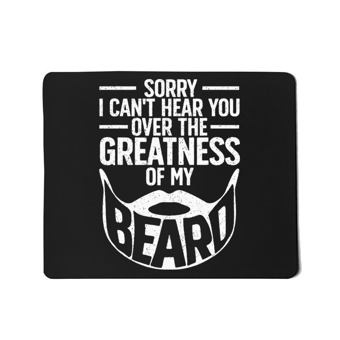 Funny Beard Design For Bearded Facial Hair Whisker Lover Mousepad