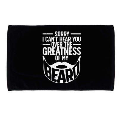 Funny Beard Design For Bearded Facial Hair Whisker Lover Microfiber Hand Towel