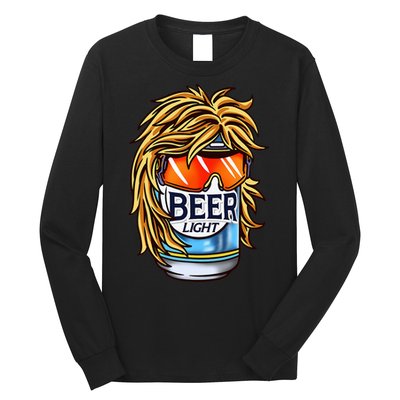 Funny Beer Drinking Funny Redneck Mullet Long Sleeve Shirt