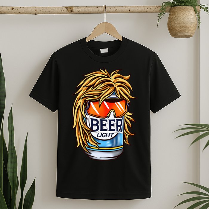 Funny Beer Drinking Funny Redneck Mullet T-Shirt