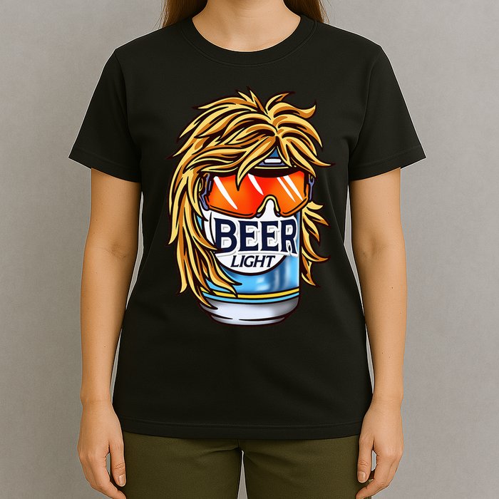 Funny Beer Drinking Funny Redneck Mullet T-Shirt