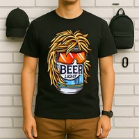 Funny Beer Drinking Funny Redneck Mullet T-Shirt