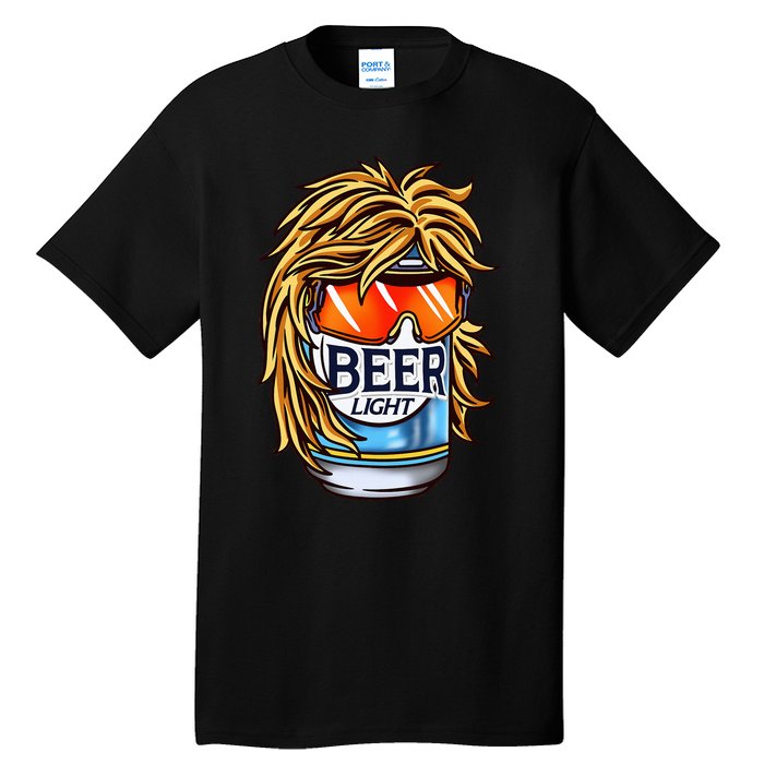 Funny Beer Drinking Funny Redneck Mullet Tall T-Shirt