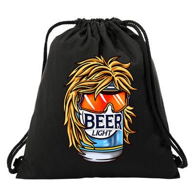 Funny Beer Drinking Funny Redneck Mullet Drawstring Bag