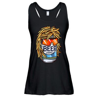 Funny Beer Drinking Funny Redneck Mullet Ladies Essential Flowy Tank
