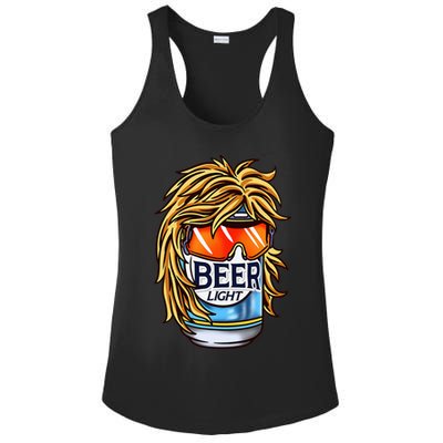 Funny Beer Drinking Funny Redneck Mullet Ladies PosiCharge Competitor Racerback Tank