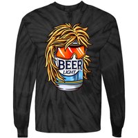 Funny Beer Drinking Funny Redneck Mullet Tie-Dye Long Sleeve Shirt