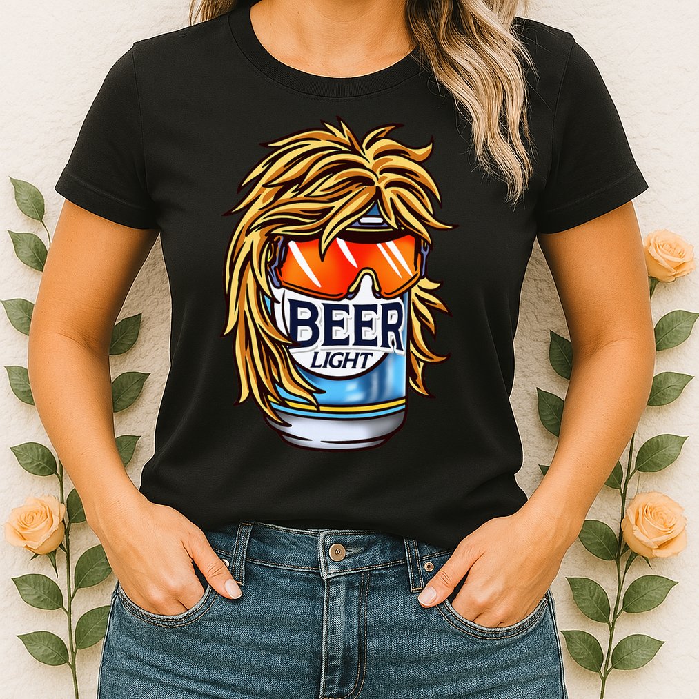 Funny Beer Drinking Funny Redneck Mullet Womens T-Shirt