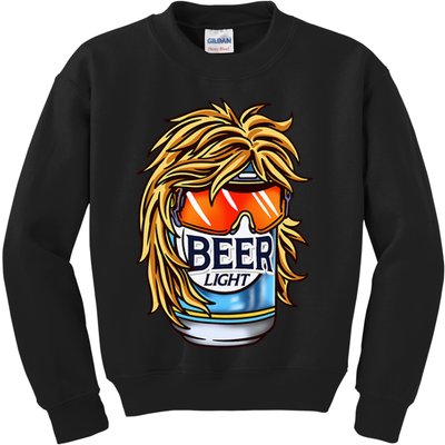 Funny Beer Drinking Funny Redneck Mullet Kids Sweatshirt