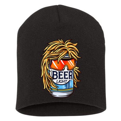 Funny Beer Drinking Funny Redneck Mullet Short Acrylic Beanie