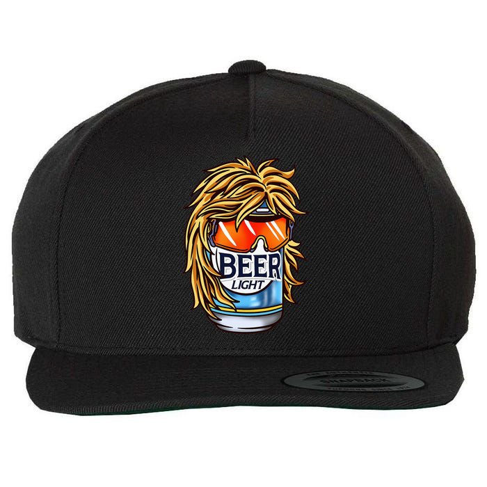 Funny Beer Drinking Funny Redneck Mullet Wool Snapback Cap