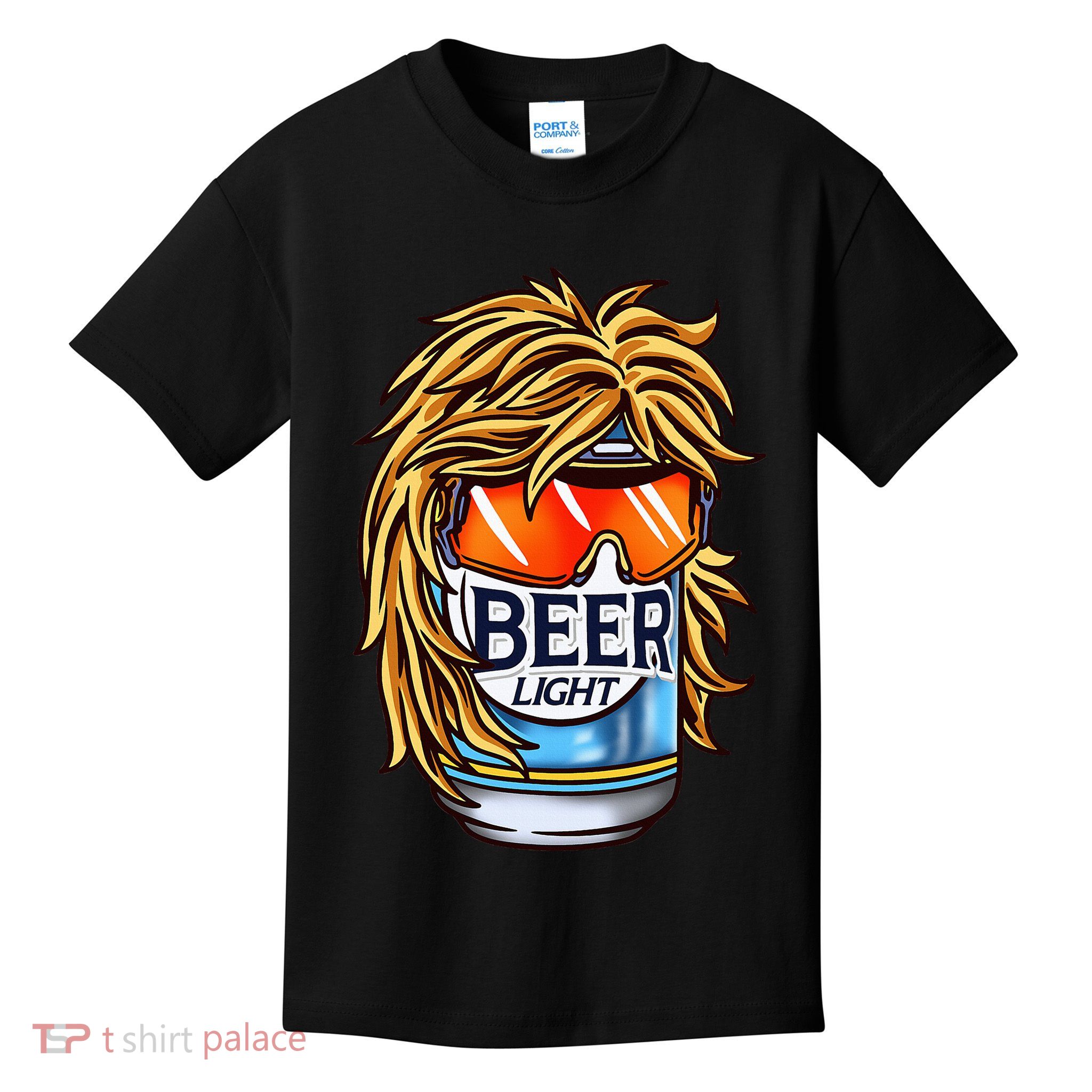 Funny Beer Drinking Funny Redneck Mullet Kids T-Shirt