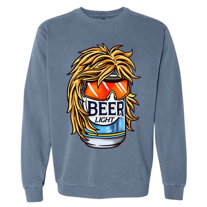 Funny Beer Drinking Funny Redneck Mullet Garment-Dyed Sweatshirt