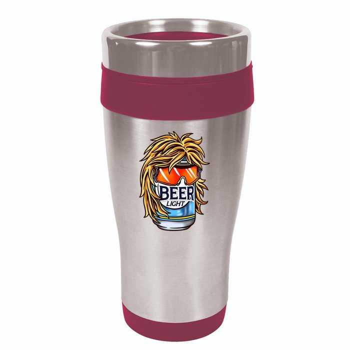 Funny Beer Drinking Funny Redneck Mullet 16oz Travel Tumbler
