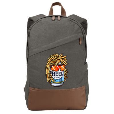Funny Beer Drinking Funny Redneck Mullet Cotton Canvas Backpack
