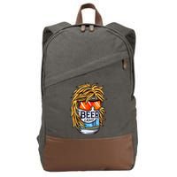 Funny Beer Drinking Funny Redneck Mullet Cotton Canvas Backpack