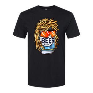 Funny Beer Drinking Funny Redneck Mullet Softstyle CVC T-Shirt