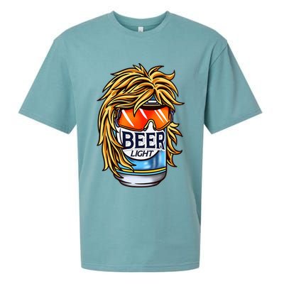 Funny Beer Drinking Funny Redneck Mullet Sueded Cloud Jersey T-Shirt