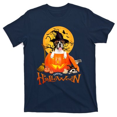 Funny Boxer Dog Spooky Halloween T-Shirt