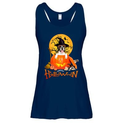 Funny Boxer Dog Spooky Halloween Ladies Essential Flowy Tank