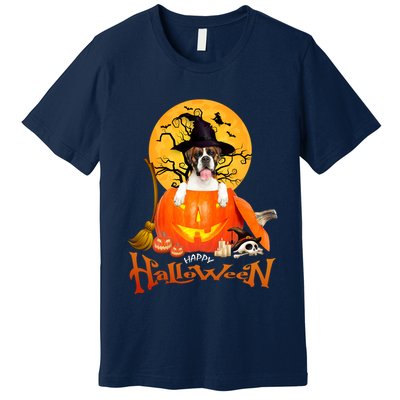Funny Boxer Dog Spooky Halloween Premium T-Shirt