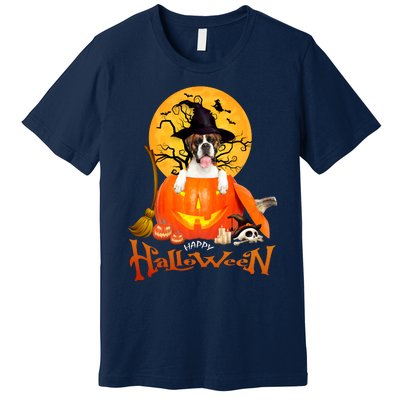 Funny Boxer Dog Spooky Halloween Premium T-Shirt