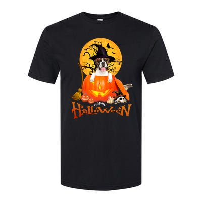 Funny Boxer Dog Spooky Halloween Softstyle CVC T-Shirt