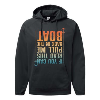 Funny Boating Design Boating Boater Boat Owner Performance Fleece Hoodie