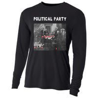 Funny Beer Drinking Founding Fathers Political Party Gift Cooling Performance Long Sleeve Crew